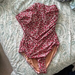J. Crew Cherry Print One-Piece Swimsuit